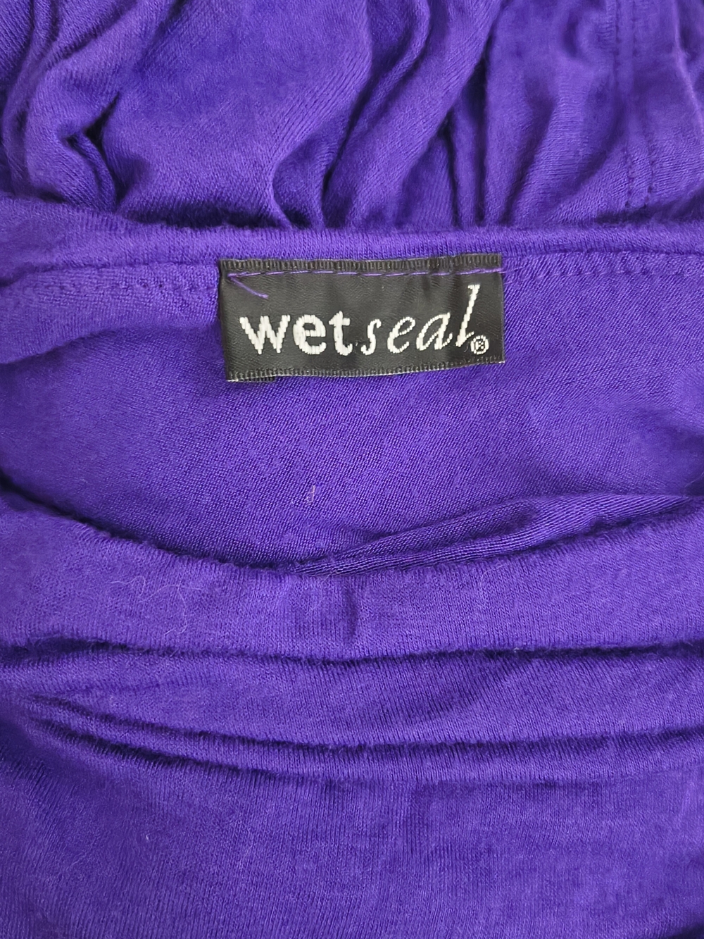 Purple Ruched Strapless Top - Picture 2 of 2